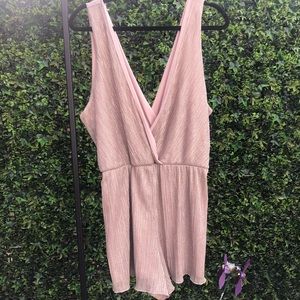 Light pink metallic romper